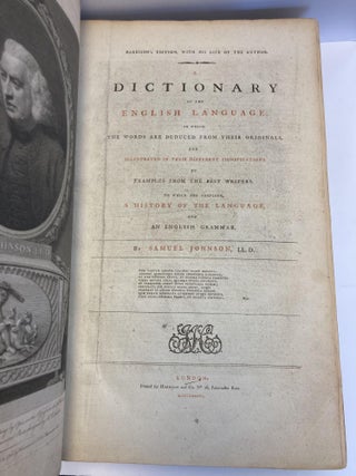 A DICTIONARY OF THE ENGLISH LANGUAGE: IN WHICH THE WORDS ARE DEDUCED FROM THE ORIGINALS