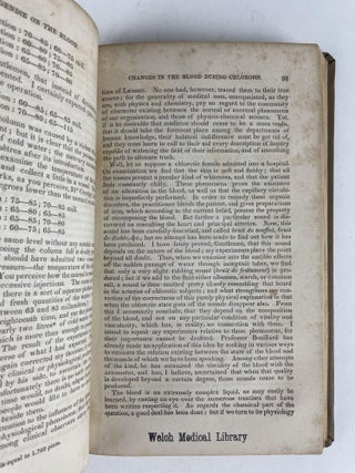 LECTURES ON THE BLOOD; AND ON THE CHANGES WHICH IT UNDERGOES DURING DISEASE. DELIVERED AT THE COLLEGE OF FRANCE IN 1837-8