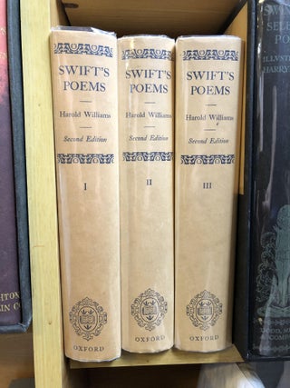 1357698 THE POEMS OF JONATHAN SWIFT [THREE VOLUMES]. Jonathan Swift, Harold Williams