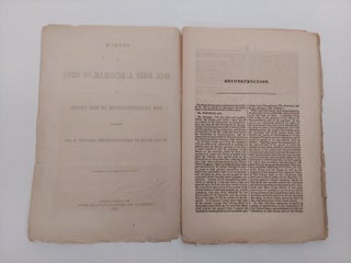Speech of Hon. John A Bingham, of Ohio, on the Reconstruction of the Union; Delivered in the House of Representatives, January 16, 1867