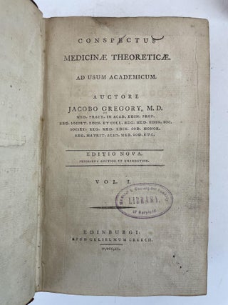 CONSPECTUS MEDICINAE THEORETICAE AD USUM ACADEMICUM [Two Volumes]