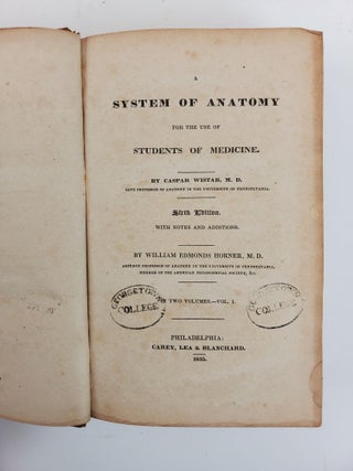 A SYSTEM OF ANATOMY FOR THE USE OF STUDENTS OF MEDICINE. IN TWO VOLUMES.