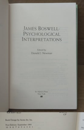 JAMES BOSWELL : PSYCHOLOGICAL INTERPRETATIONS
