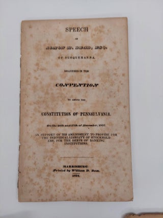 4 1800s PAMPHLETS FROM PENNSYLVANIA