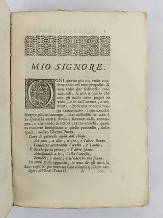 OPERE DI FRANCESCO REDI GENTILUOMO ARETINO, E ACCADEMICO DELLA CRUSCA. IN QUESTA NUOVA EDIZIONE ACCRESCIUTE, E MIGLIORATE [Three Volumes]