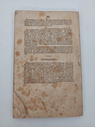 Report of the Proceedings, on the Petition of Mrs. Sarah M. Jarvis, for a Divorce from her Husband, Rev. Samuel F. Jarvis, D. D., L. L. D. Before a Committee of the Legislature of Connecticut