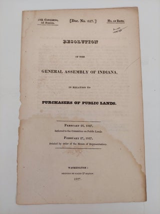 7 1800S DOCUMENTS FROM THE COMMITTEE ON PUBLIC LANDS