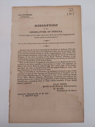 7 1800S DOCUMENTS FROM THE COMMITTEE ON PUBLIC LANDS