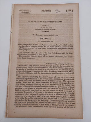 7 1800S DOCUMENTS FROM THE COMMITTEE ON PUBLIC LANDS
