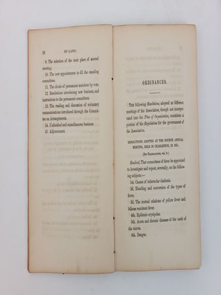 LAWS AND REGULATIONS OF THE AMERICAN MEDICAL ASSOCIATION, WITH A SHORT ACCOUNT OF THE EDUCATIONAL AND BENEVOLENT INSTITUTIONS OF PHILADELPHIA [PRESENTATION COPY]