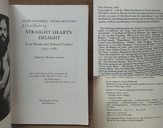 STRAIGHT HEARTS' DELIGHT : LOVE POEMS AND SELECTED LETTERS 1947-1980 [SIGNED]