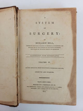 A SYSTEM OF SURGERY. ILLUSTRATED WITH COPPERPLATES. (VOLUMES TWO AND FOUR ONLY)