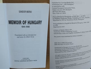 Memoir of Hungary, 1944-1948