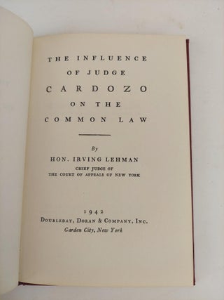 THE INFLUENCE OF JUDGE CARDOZO ON THE COMMON LAW