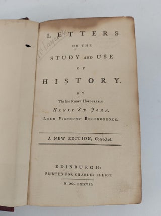 LETTERS ON THE STUDY AND USE OF HISTORY