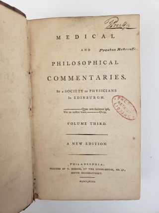MEDICAL AND PHILOSOPHICAL COMMENTARIES [VOLUME THREE ONLY]