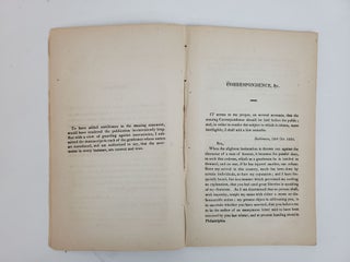 [N.t] PAMPHLETS RELATING TO THE PERSONAL AND PROFESSIONAL FRACAS BETWEEN GRANVILLE SHARP PATTISON AND NATHANIEL CHAPMAN