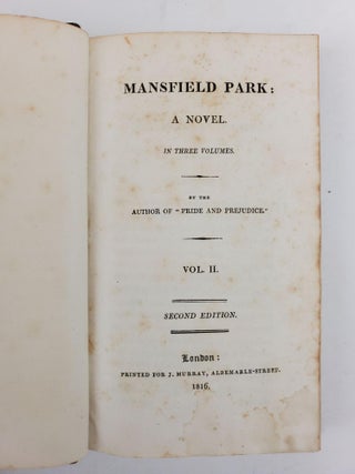 MANSFIELD PARK: A NOVEL IN THREE VOLUMES