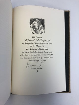 A JOURNAL OF THE PLAGUE YEAR, ETC. [SIGNED]