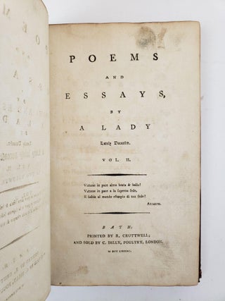 POEMS AND ESSAYS BY A LADY LATELY DECEASED, IN TWO VOLUMES [VOLUME TWO ONLY]