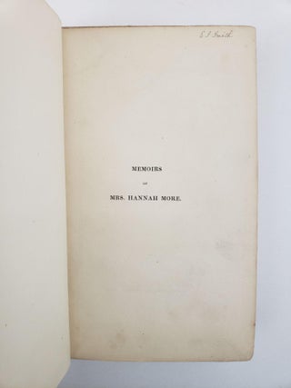 MEMOIRS OF THE LIFE OF MRS. HANNAH MORE. IN TWO VOLUMES