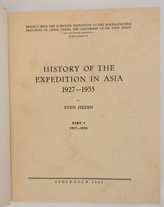 HISTORY OF THE EXPEDITION IN ASIA 1927-1935 [Three Volumes]