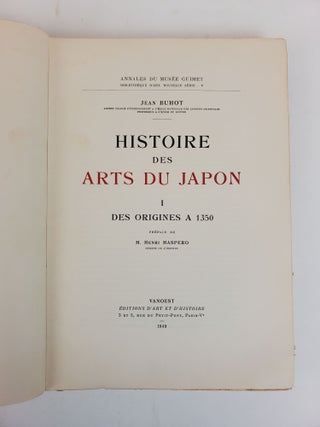 HISTOIRE DES ARTS DU JAPON I: DES ORIGINES A 1350
