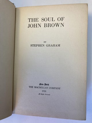 THE SOUL OF JOHN BROWN [INSCRIBED TO EUNICE HUNTON CARTER FROM KATHRYN MAGNOLIA JOHNSON]