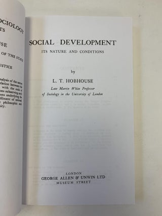 SOCIAL DEVELOPMENT: ITS NATURE AND CONDITIONS