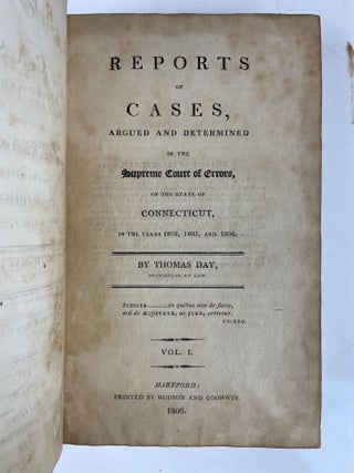 REPORTS OF CASES ARGUED AND DETERMINED IN THE SUPREME COURT OF ERRORS OF THE STATE OF CONNECTICUT [Five Volumes, Complete] [Association]