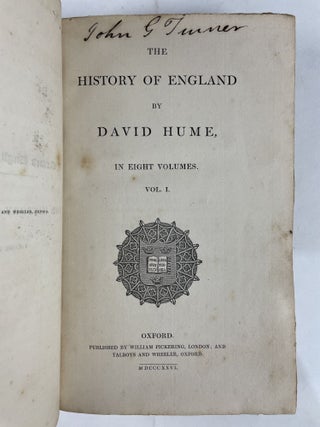 THE HISTORY OF ENGLAND BY DAVID HUME, IN EIGHT VOLUMES. [Eight Volumes, Complete]