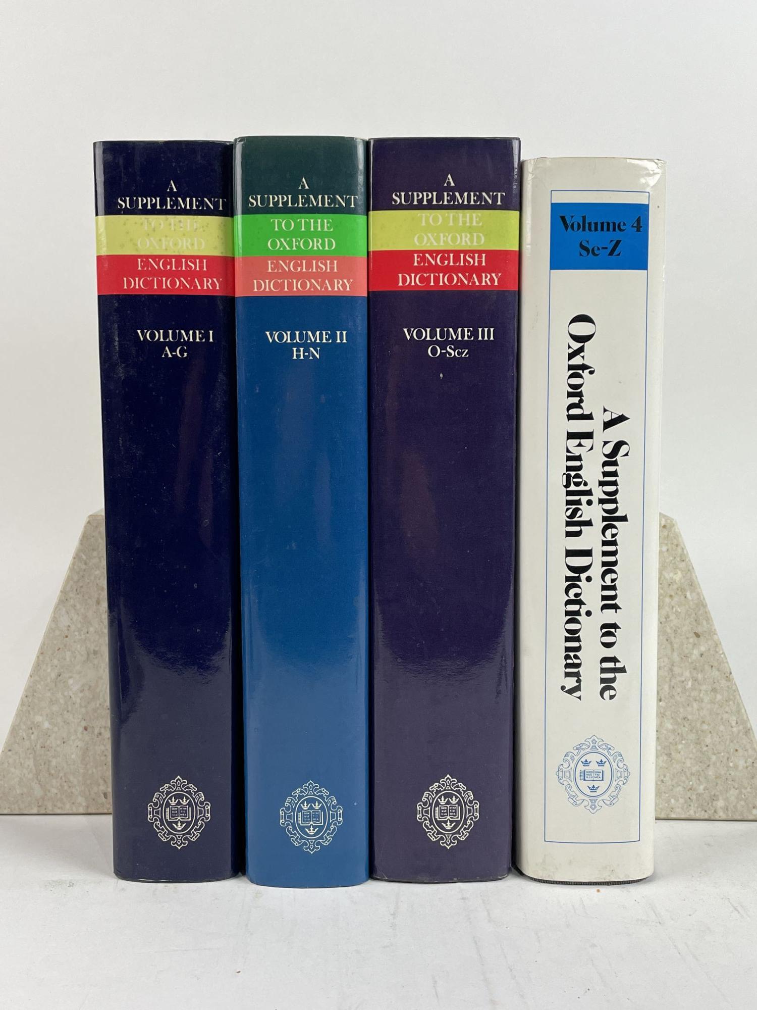 A SUPPLEMENT TO THE OXFORD ENGLISH DICTIONARY Four Volumes, Complete by R.  W. Burchfield