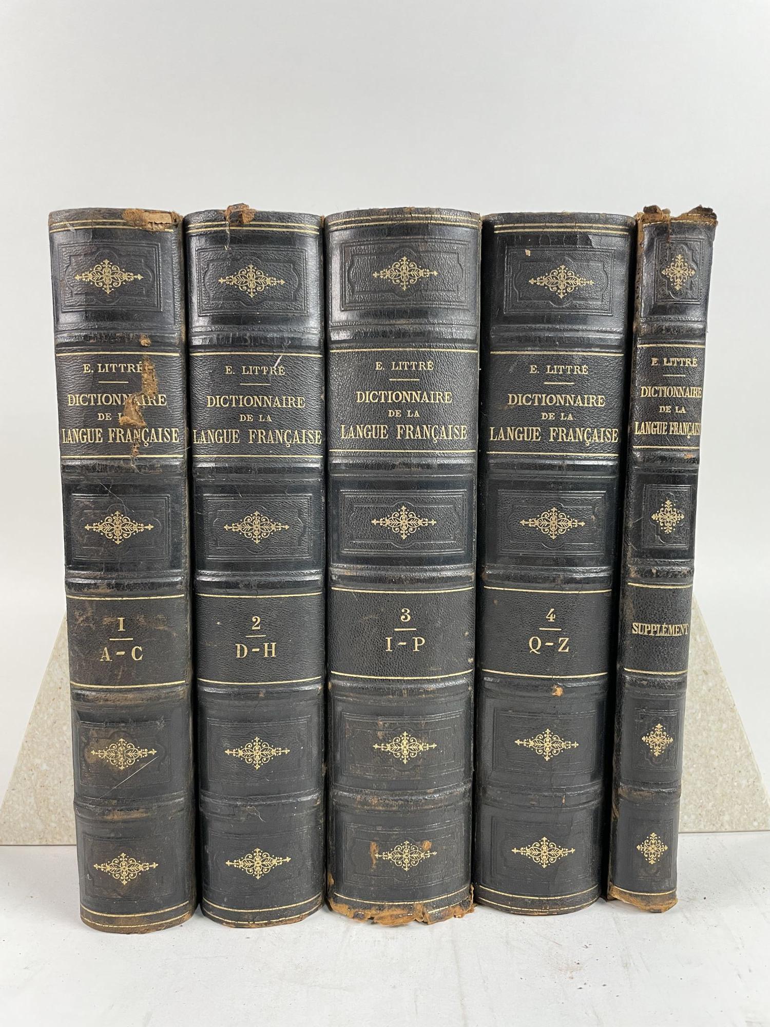 DICTIONNAIRE DE LA LANGUE FRANCAISE Five Volumes, Complete | E