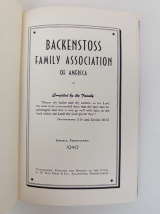 THE WILLIAM AND MAMIE BACKENSTOE AFRICAN MEDICAL MISSIONARY ARCHIVE