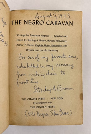 THE NEGRO CARAVAN [Inscribed by Sterling Brown]