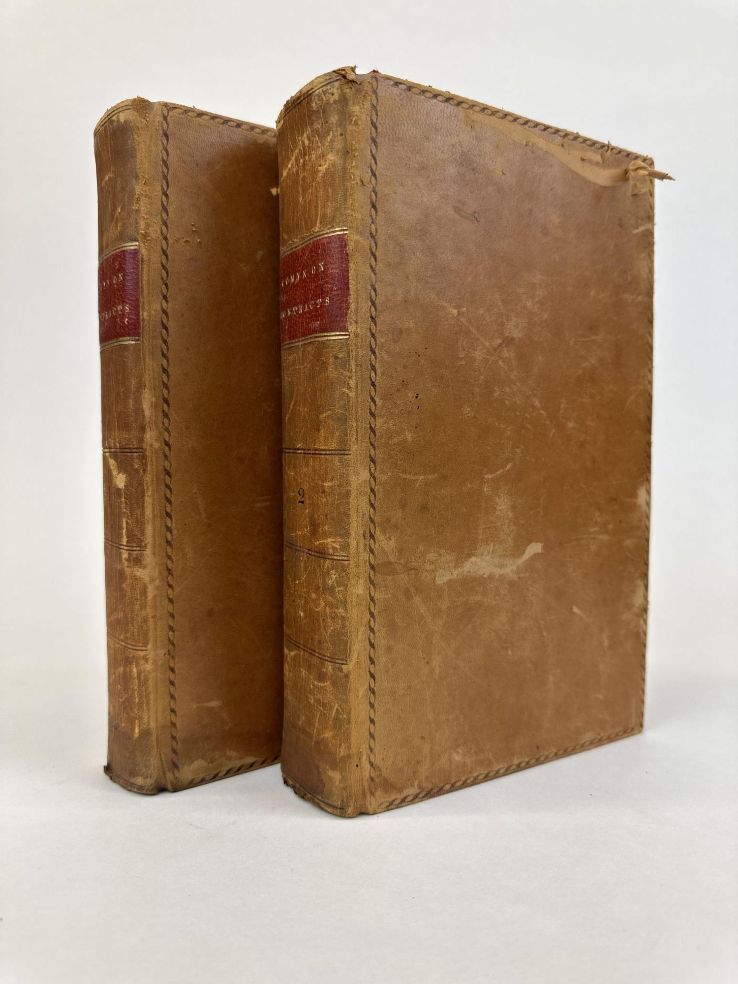 1365106 A TREATISE OF THE LAW RELATIVE TO CONTRACTS AND AGREEMENTS NOT UNDER SEAL. WITH CASES AND DECISIONS THEREON IN THE ACTION OF ASSUMPSIT. [FOUR PARTS IN TWO VOLUMES]. Samuel Comyn.