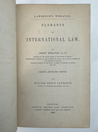 ELEMENTS OF INTERNATIONAL LAW.