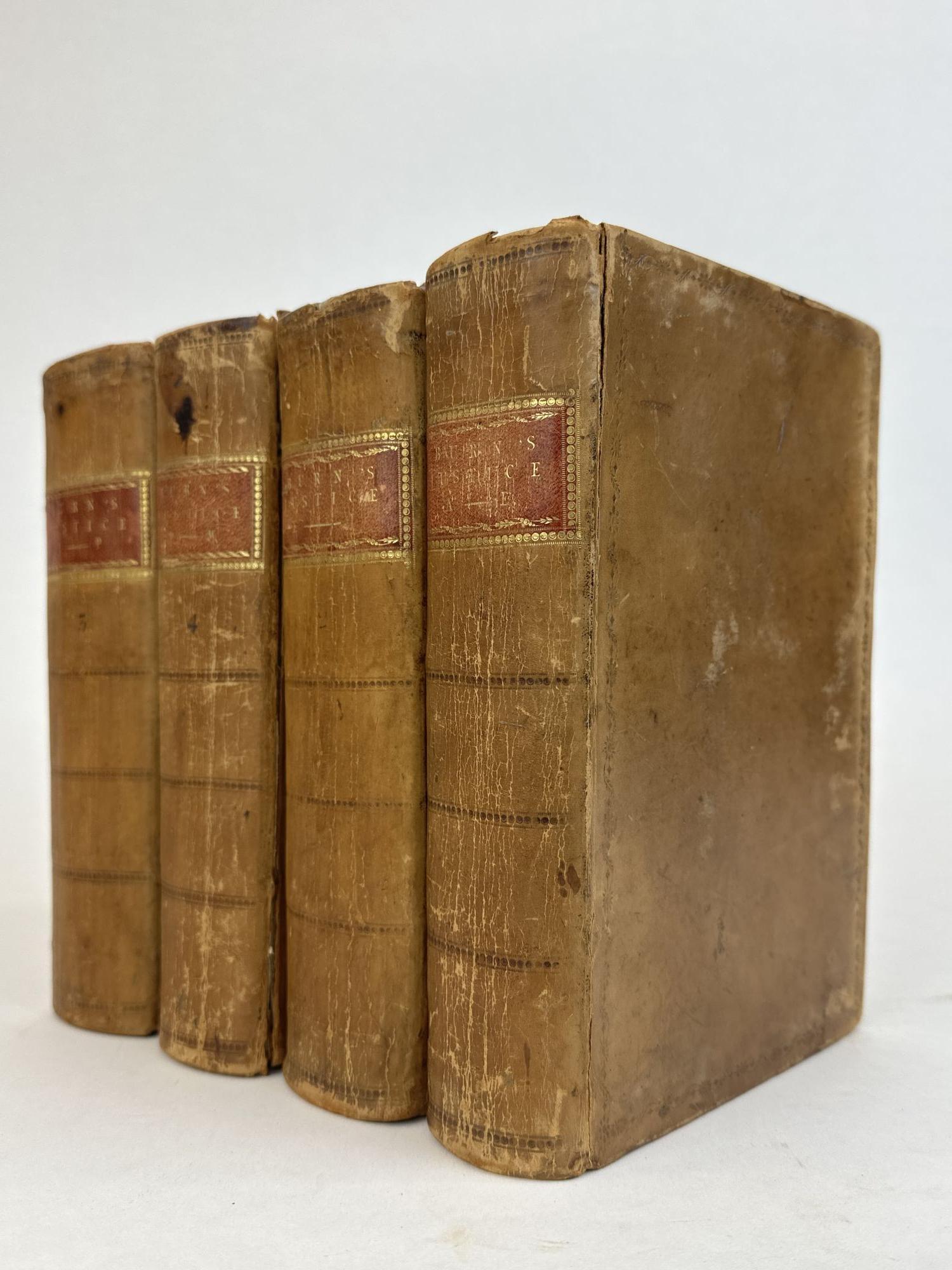 1365225 THE JUSTICE OF THE PEACE, AND PARISH OFFICER. [FOUR VOLUMES COMPLETE]. John Burn.