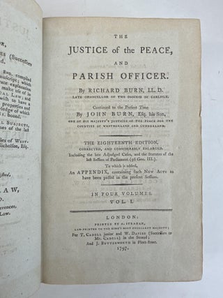 THE JUSTICE OF THE PEACE, AND PARISH OFFICER. [FOUR VOLUMES COMPLETE]