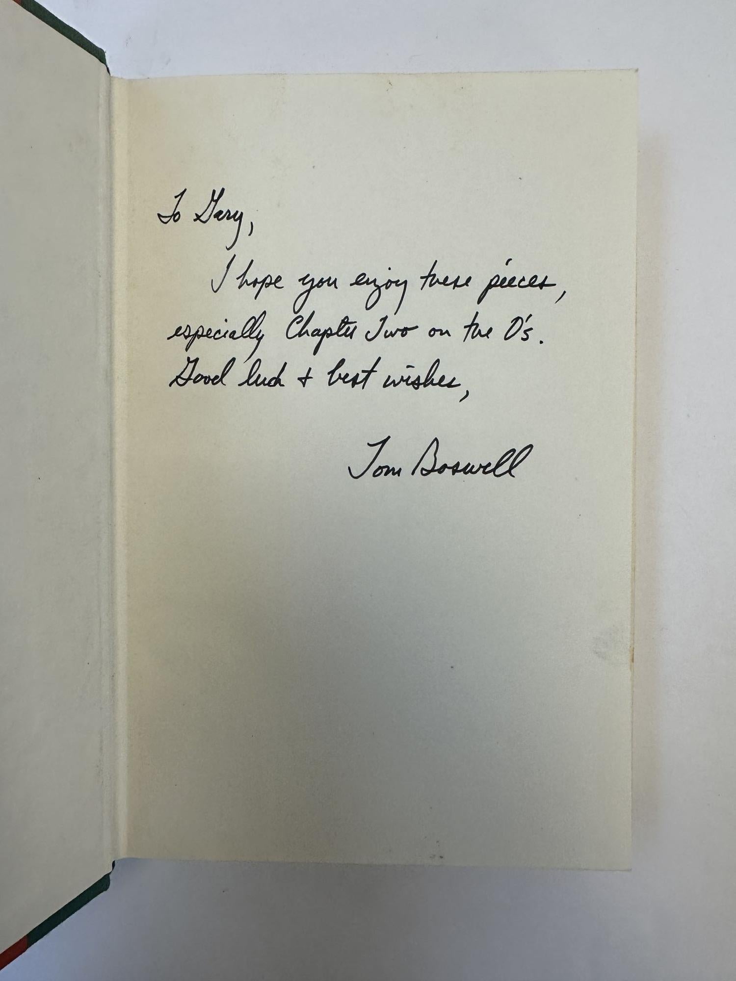 WHY TIME BEGINS ON OPENING DAY SIGNED | Thomas Boswell | First Edition ...