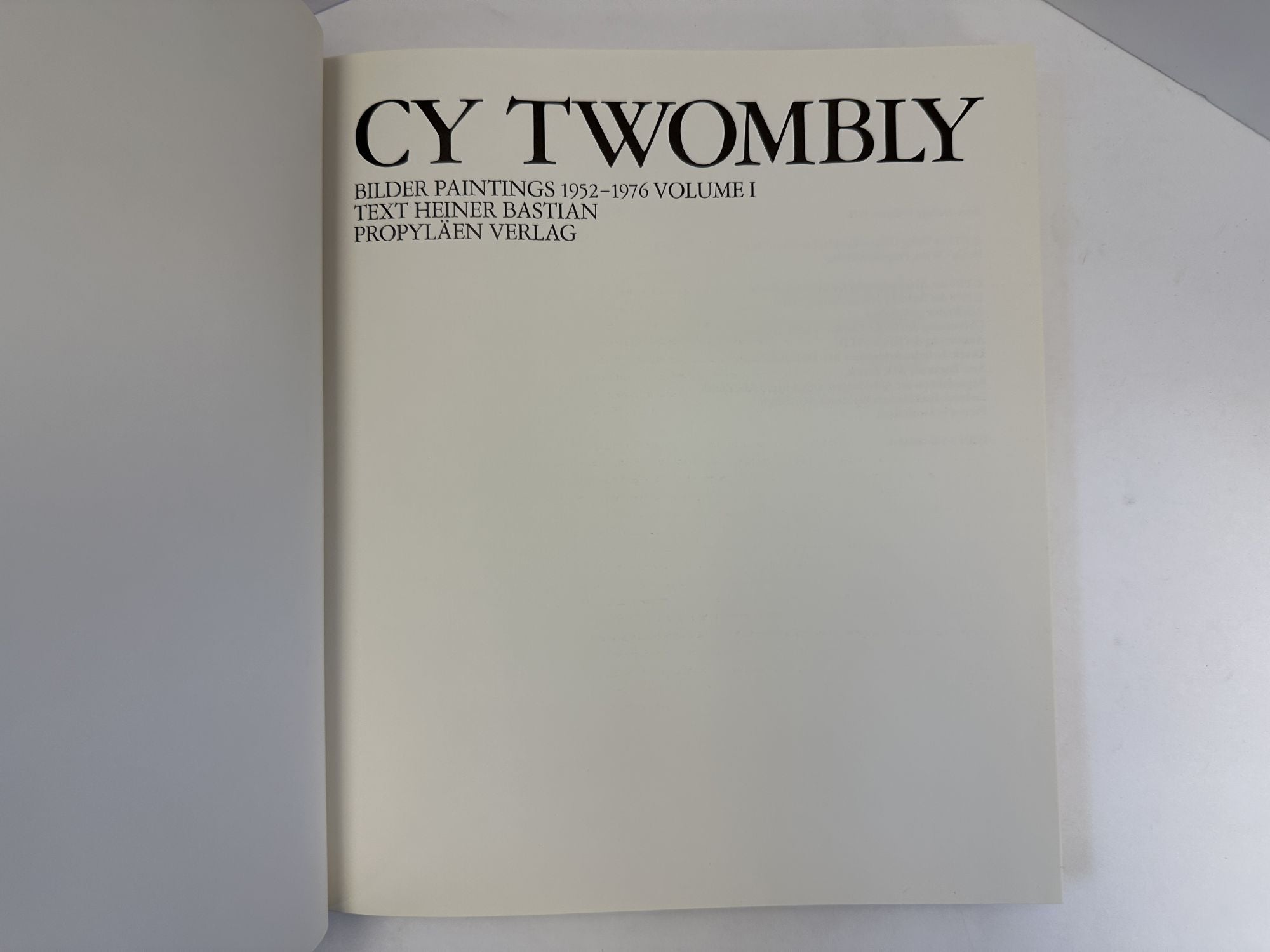 pagesCy Twombly / Bilder Paintings 1952-1976