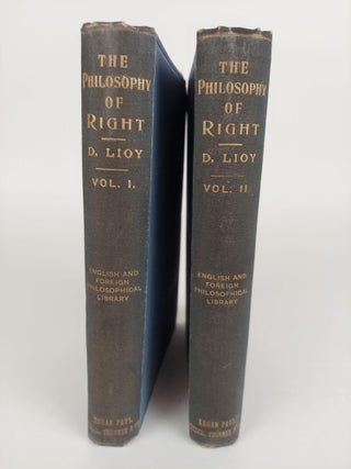 1365701 THE PHILOSOPHY OF RIGHT WITH SPECIAL REFERENCES TO THE PRINCIPLES AND DEVELOPMENT OF LAW...