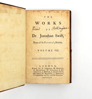 THE WORKS OF DR. JONATHAN SWIFT, DEAN OF ST. PATRICK'S, DUBLIN. VOLUME VIII