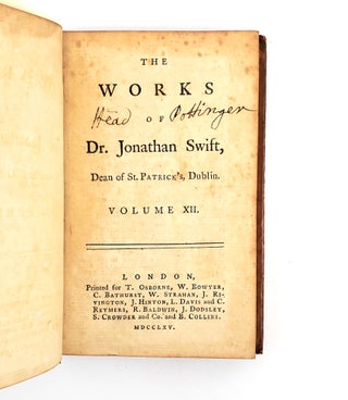 THE WORKS OF DR. JONATHAN SWIFT, DEAN OF ST. PATRICK'S, DUBLIN. VOLUME XII