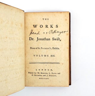 THE WORKS OF DR. JONATHAN SWIFT, DEAN OF ST. PATRICK'S, DUBLIN. VOLUME XIII