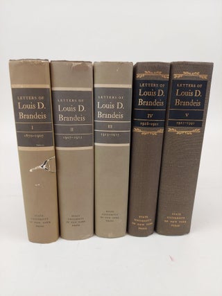 1366151 LETTERS OF LOUIS D. BRANDEIS [5 VOLUMES]. Louis D. Brandeis, Melvin I. Urofsky, David W....