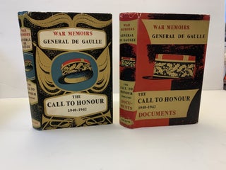 1366236 WAR MEMOIRS VOLUME ONE: THE CALL TO HONOUR 1940-1942 [2 VOLUMES]. Charles De Gaulle,...