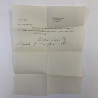 AGATHA CHRISTIE TYPED LETTER SIGNED [TLS]