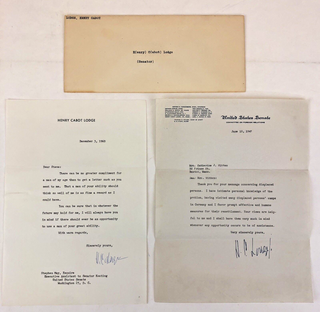 1366573 TYPED LETTERS SIGNED (x2). Henry Cabot Lodge