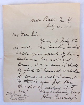 FAMOUS NATURALISTS AUTOGRAPH AND SIGNED LETTER